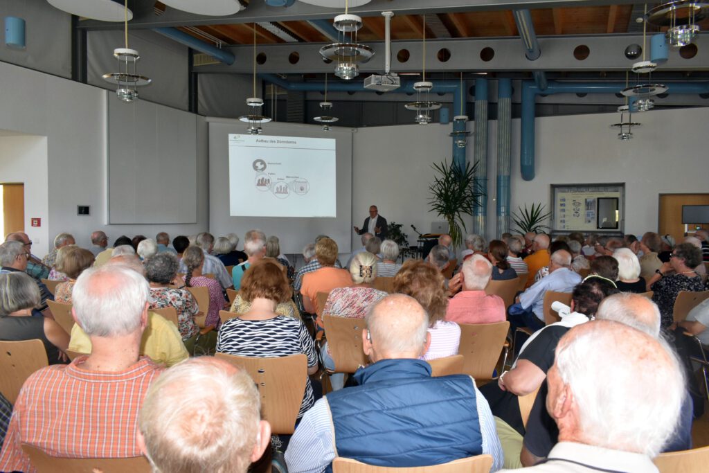 Vergrößerung der Oberfläche des Dünndarms durch Falten, Zotten und Mikrozotten auf ca. 240 m²